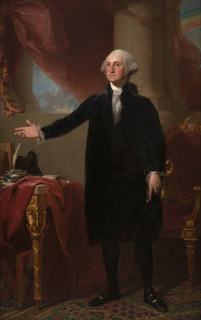 George Washington | Paperweight | Bespoke Art | Rectangular Glass with and without Beaded Edge