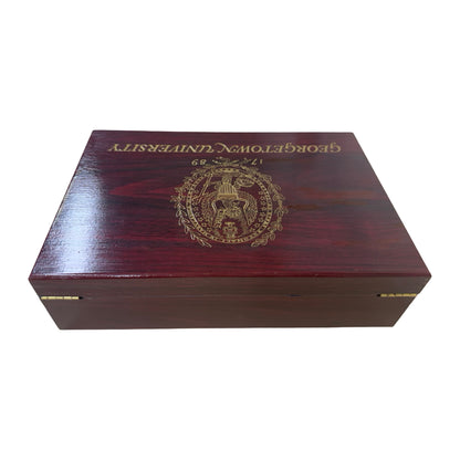 Georgetown University Rosewood Desk Box | Stationery Box | 10 by 8 inch