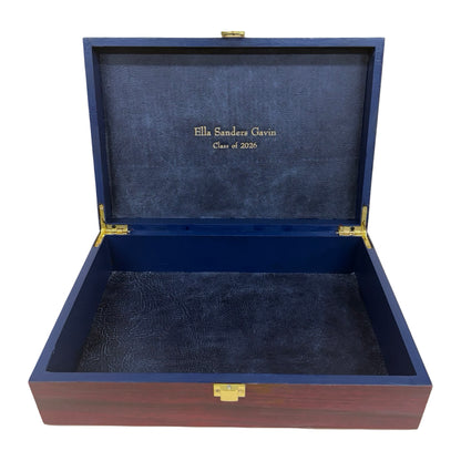 Georgetown University Rosewood Desk Box | Stationery Box | 10 by 8 inch