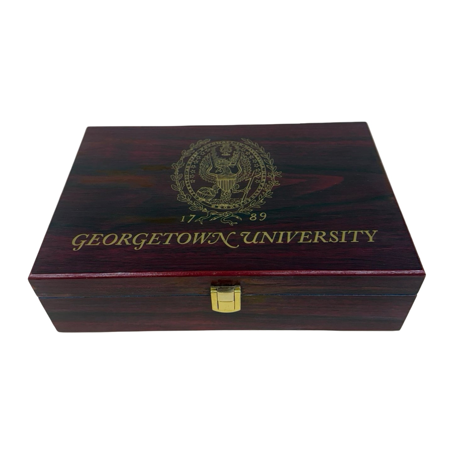 Georgetown University Rosewood Desk Box | Stationery Box | 10 by 8 inch