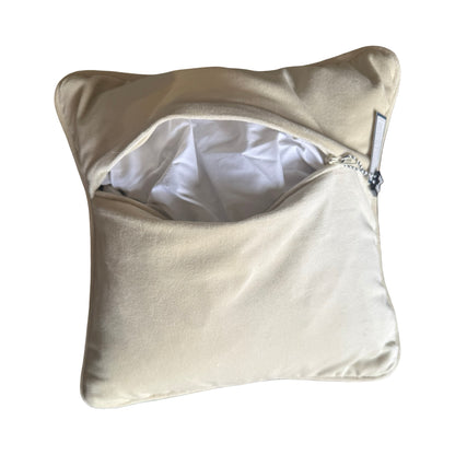 Georgetown Univ Pillow Needlepoint | Georgetown University Needlepoint Pillow | 12 by 12 Inch | Georgetown Crest | Hoya | Blue and Grey