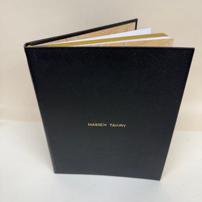 GIFT | Black Crossgrain Leather Notebooks and Pen | Charing Cross Ltd. | Elegant Presentation