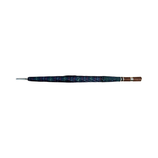Classic Golf Umbrella | Polished Chestnut Straight Handle | Colquhoun Tartan Plaid Canopy | Size: 27