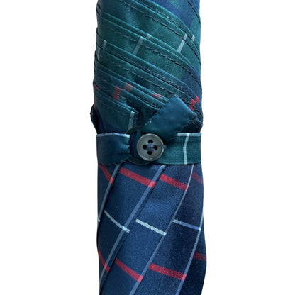Classic Golf Umbrella | Polished Chestnut Straight Handle | Colquhoun Tartan Plaid Canopy | Size: 27