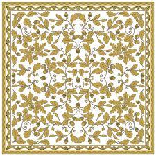 Halcyon Days | King's Coronation Gold Silk Scarf | Celebration of the Coronation of King Charles III | Gold & White | 36 by 36 Inches