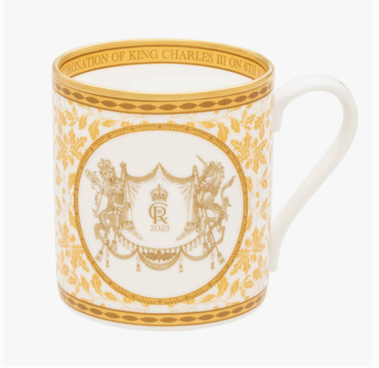 Halcyon Days | King Charles III | Coronation Celebration Gold Mug