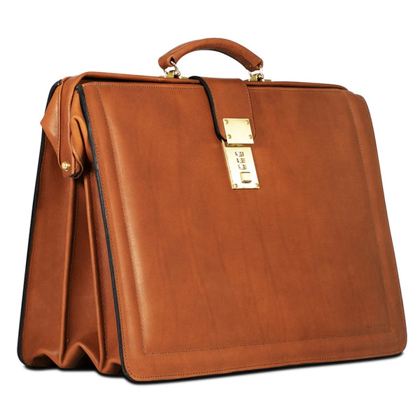 Jack Georges Top Frame Brief Bag | Belting Leather Classic Briefbag | #9005