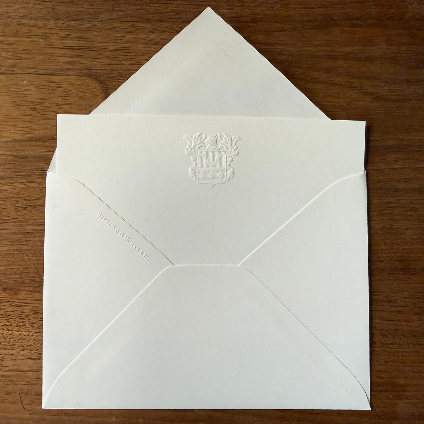 Josh Wedding | Correspondence Cards & Envelope Sets | Engraved with SULLINS Family Crest