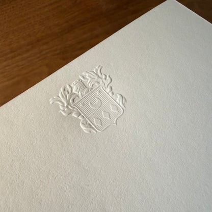 Josh Wedding | Correspondence Cards & Envelope Sets | Engraved with SULLINS Family Crest