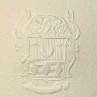 Josh Wedding Family Crest | Brass Engraving Plate | Hand Carved for Engraved Stationery