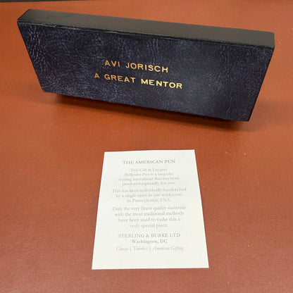 GIFT | Federal Blue Crossgrain Leather Notebook and Pen | Charing Cross Ltd. | Made in England