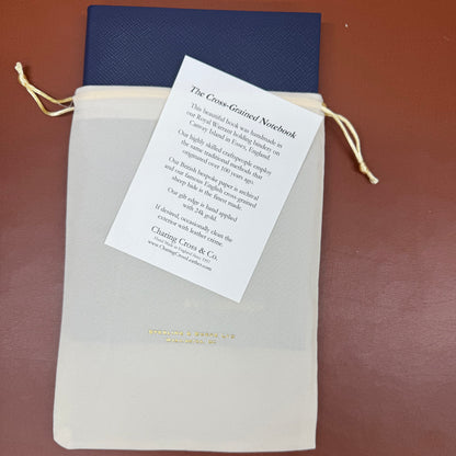 GIFT | Federal Blue Crossgrain Leather Notebook and Pen | Charing Cross Ltd. | Made in England