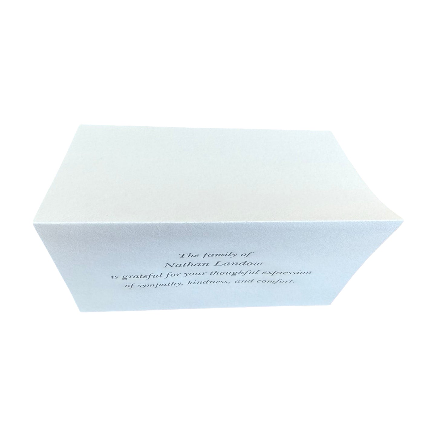 Bespoke Condolence Acknowledgement Informal Notes | Nathan Landow