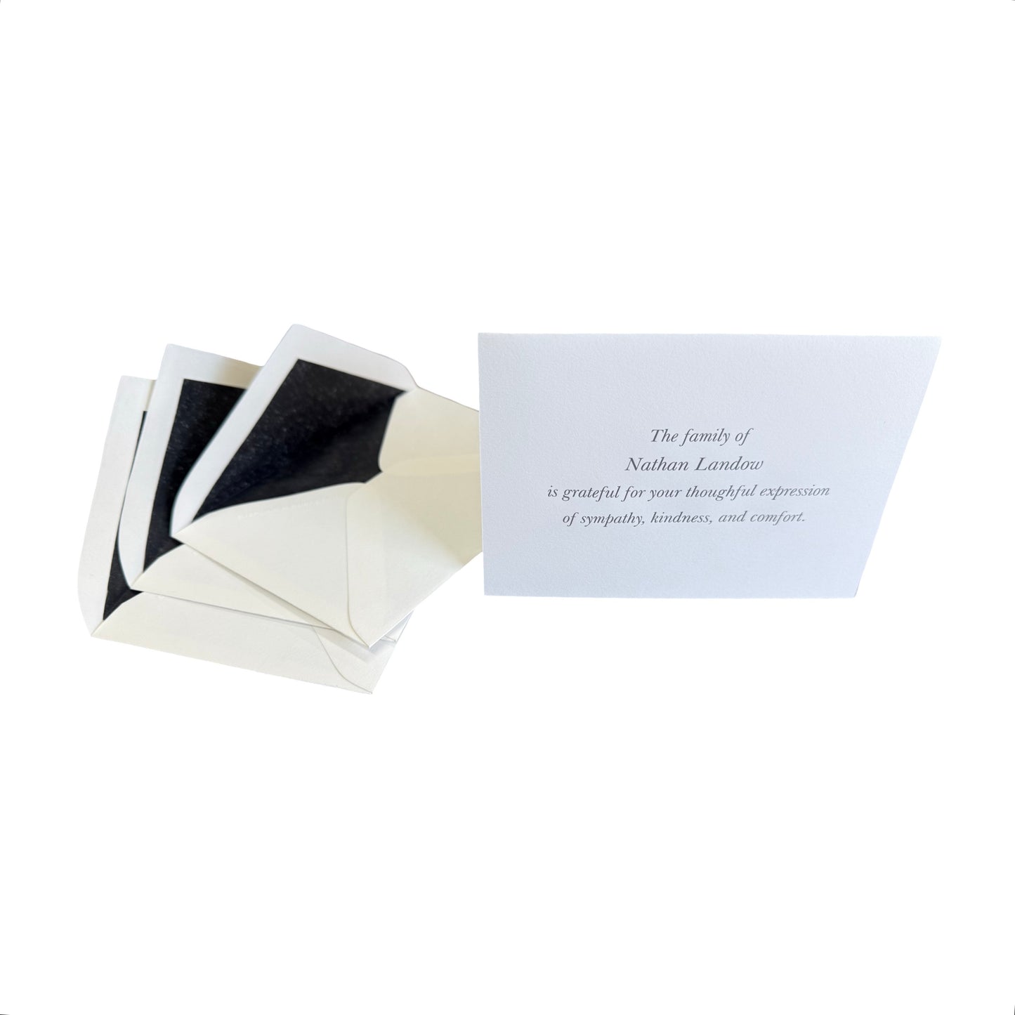 Bespoke Condolence Acknowledgement Informal Notes | Nathan Landow