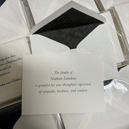 Bespoke Condolence Acknowledgement Informal Notes | Nathan Landow