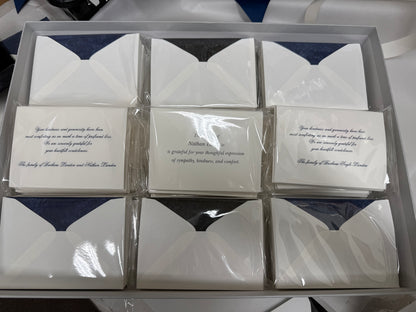 Bespoke Condolence Acknowledgement Informal Notes | Barbara Landow