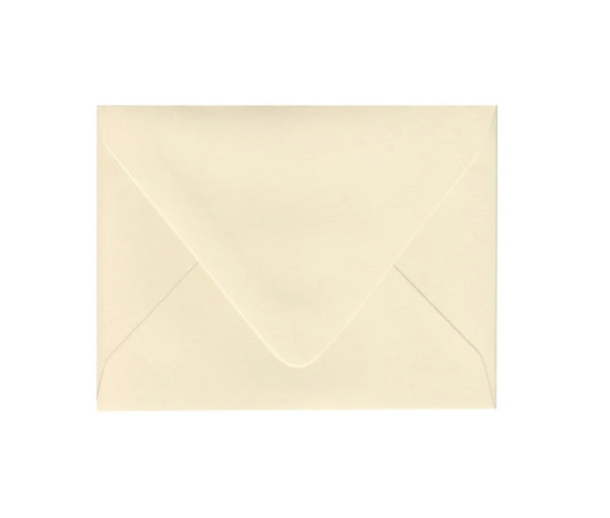LAOS | Bespoke Stationery | Invitation Fold Over Cards & Envelopes | Gold Great Seal on Ecru