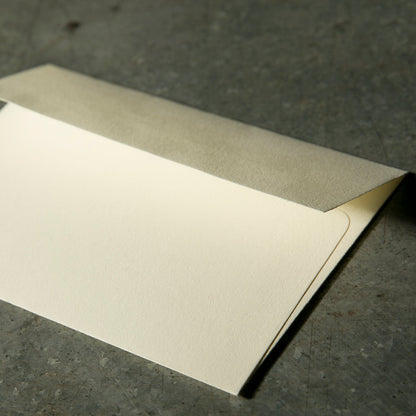 LAOS | Bespoke Stationery | Invitation Fold Over Cards & Envelopes | Gold Great Seal on Ecru