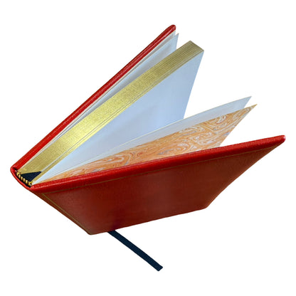 Leather Notebook / Guest Book / Memory Book | Superior Quality | Classic Luxury | 9 by 7 Inches | Blank Pages | Multiple Colors | Buffalo Calf | Charing Cross