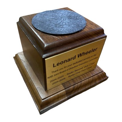 NAB |  2026 | Crystal Capitol Dome on Natural Walnut with Brass Plate