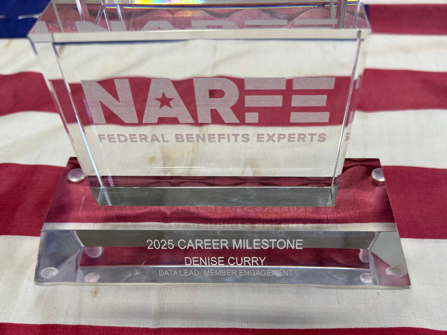 NARFE DEC. 2025 | Bespoke, Crystal NARFE on Clear Base Awards