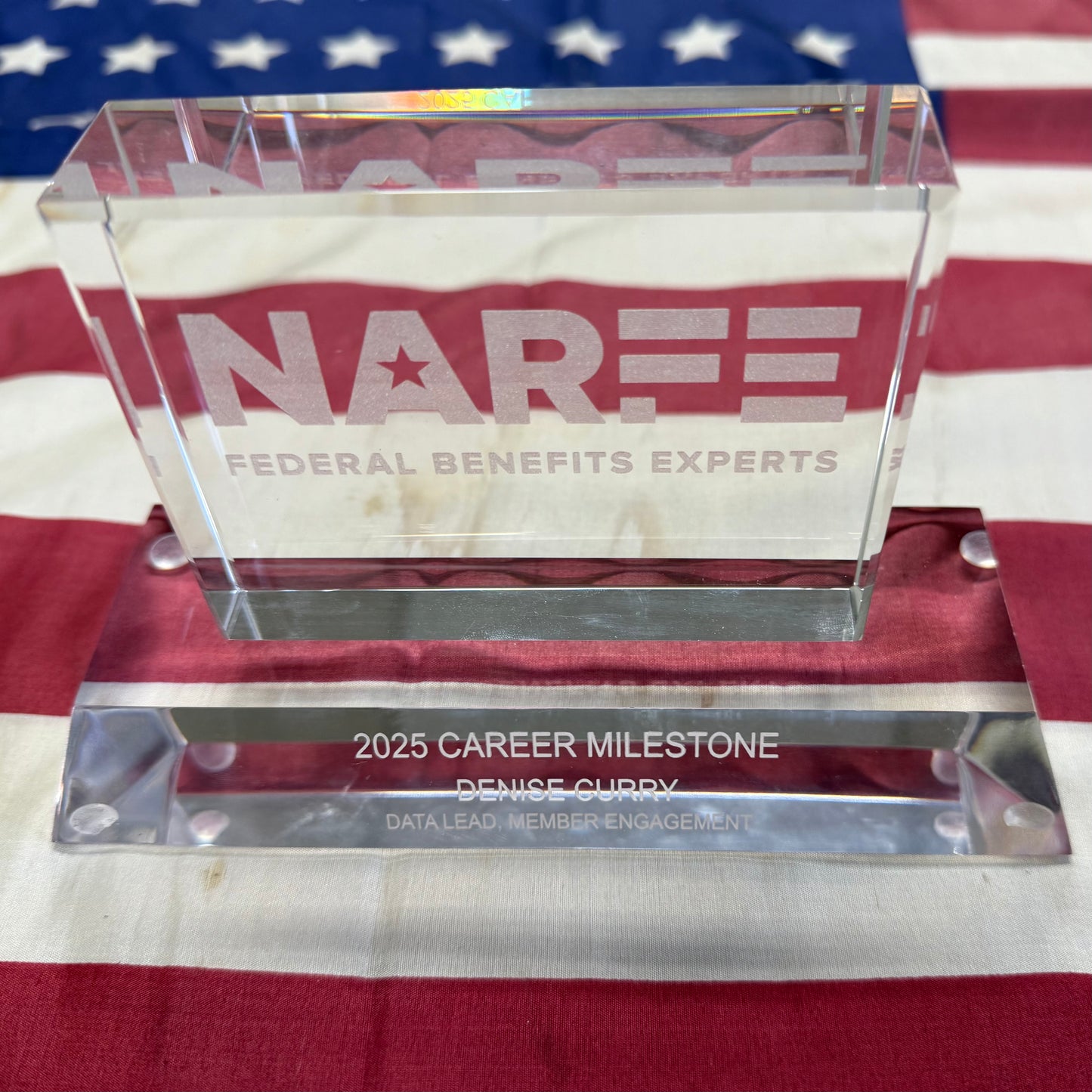NARFE DEC. 2025 | Bespoke, Crystal NARFE on Clear Base Awards
