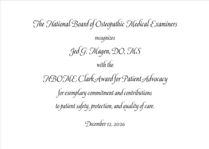 December 2026 | Bespoke Awards for NBOME | Pennsylvania