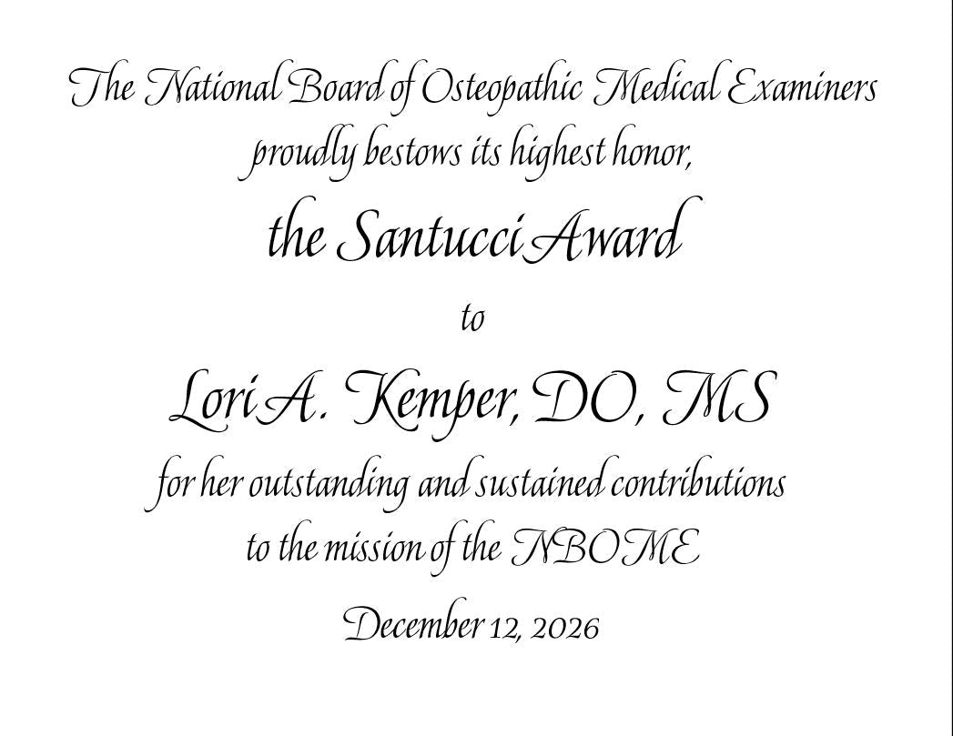 December 2026 | Bespoke Awards for NBOME | Pennsylvania