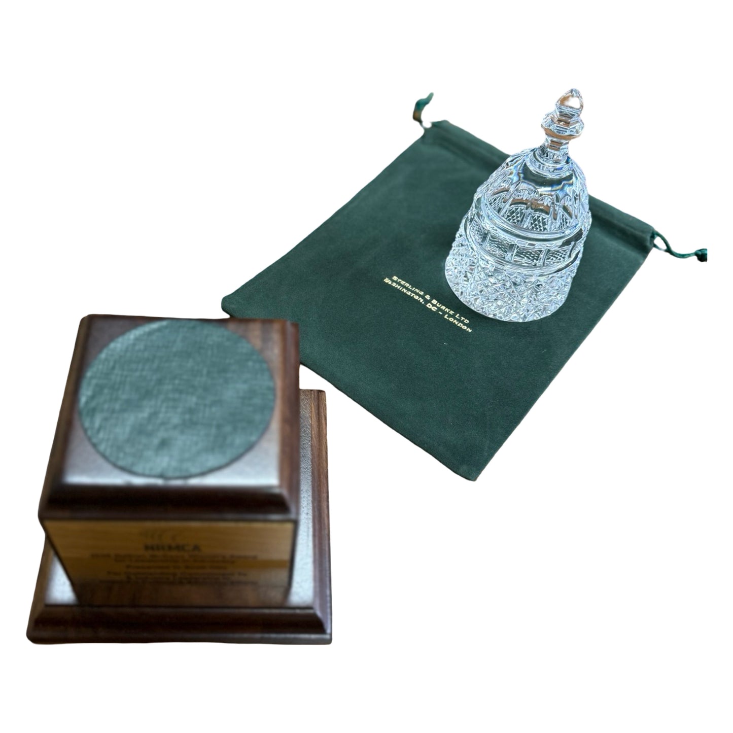 NRMCA | 2026 | Crystal US Capitol Dome Award with Engraved Plate on Natural Walnut Base