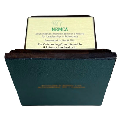 NRMCA | 2026 | Crystal US Capitol Dome Award with Engraved Plate on Natural Walnut Base