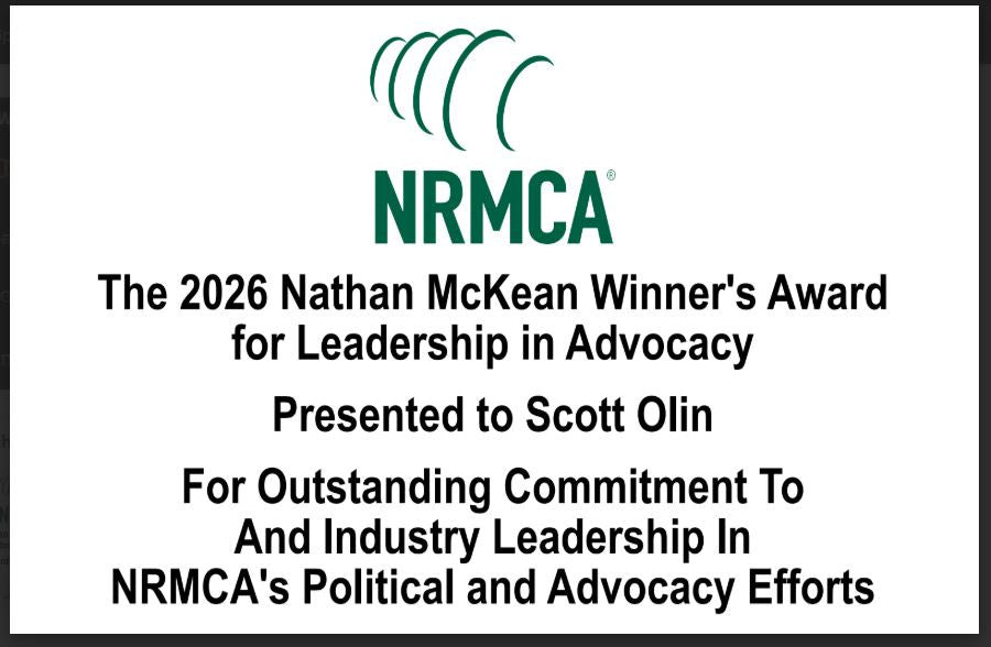 NRMCA | 2026 | Crystal US Capitol Dome Award with Engraved Plate on Natural Walnut Base