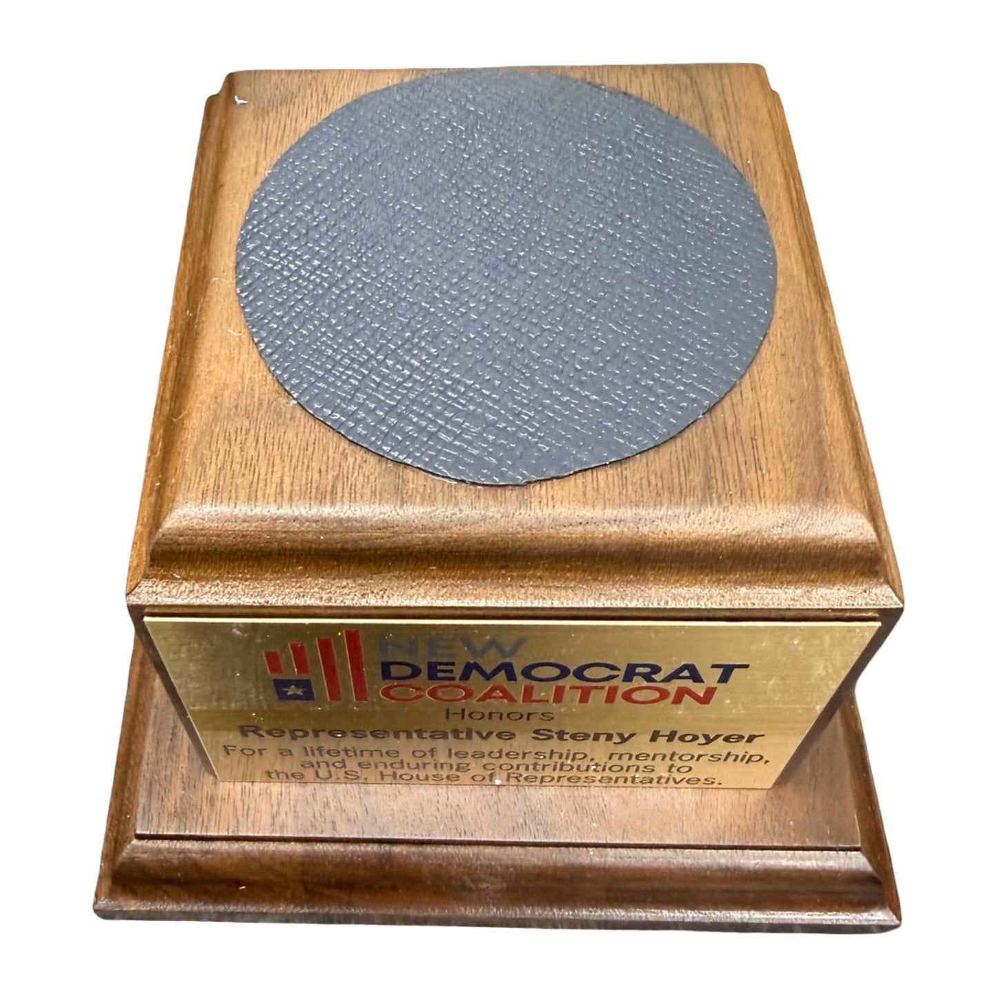 New Democrat Coalition | 2026 | Waterford Crystal Capitol Dome Award on Natural Walnut with Engraved Brass Plate