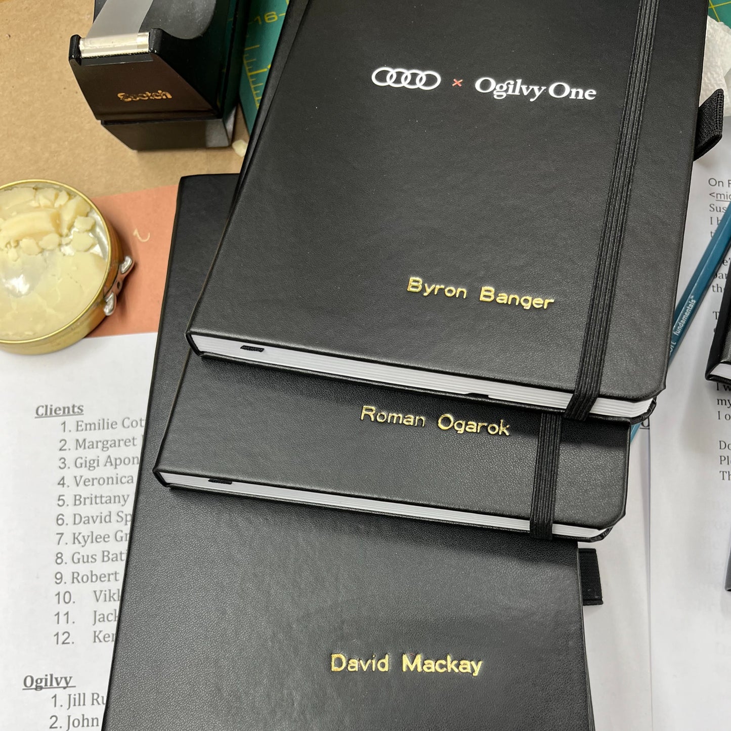 " Ogilvy | Personalization Project | Names on Notebooks