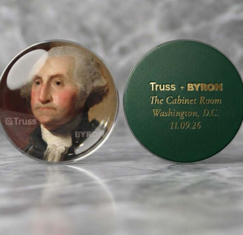 Old Ebbitt | 2026 | Bespoke George Washington | Crystal Dome Paperweight | Sterling & Burke