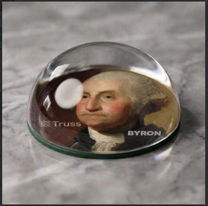 Old Ebbitt | 2026 | Bespoke George Washington | Crystal Dome Paperweight | Sterling & Burke