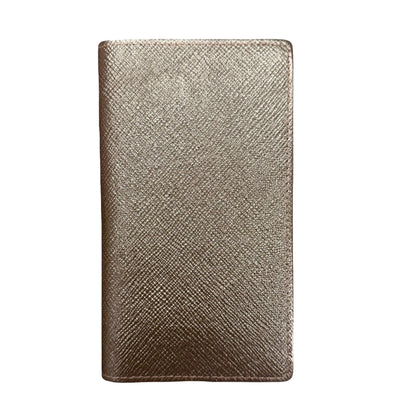 GIFT: Orange | Crossgrain Leather Cover Notebook | 6x3 | Gold Logo | N63RL | Made in England