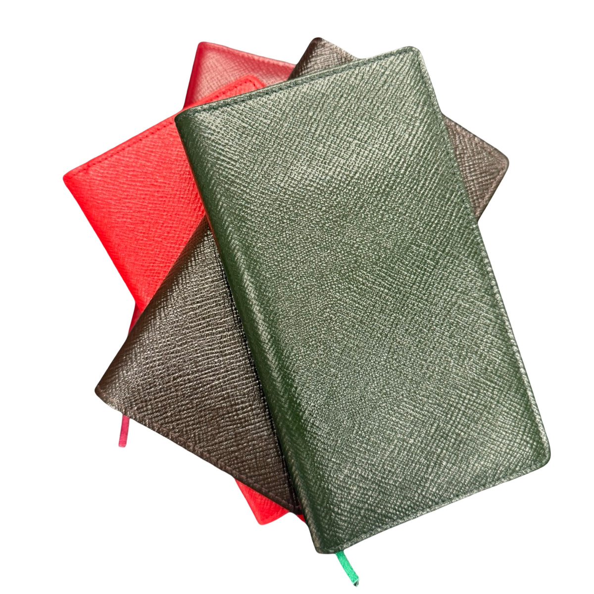 GIFT: Orange | Crossgrain Leather Cover Notebook | 6x3 | Gold Logo | N63RL | Made in England