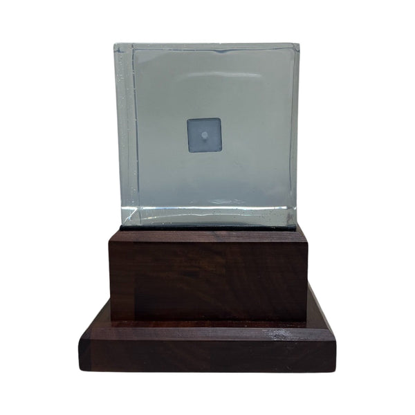 Ted, thank you for being our fan | Engraved Plate on Natural Walnut Base with Leather | Luxury, Archival Packaging