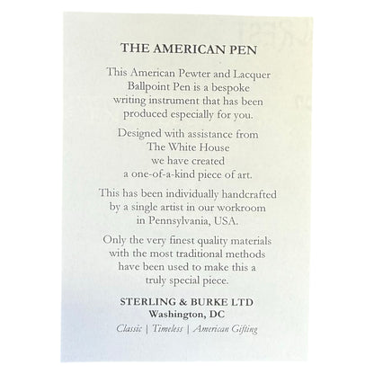 The American Signing Pen | Custom Presentation Box | Personalized