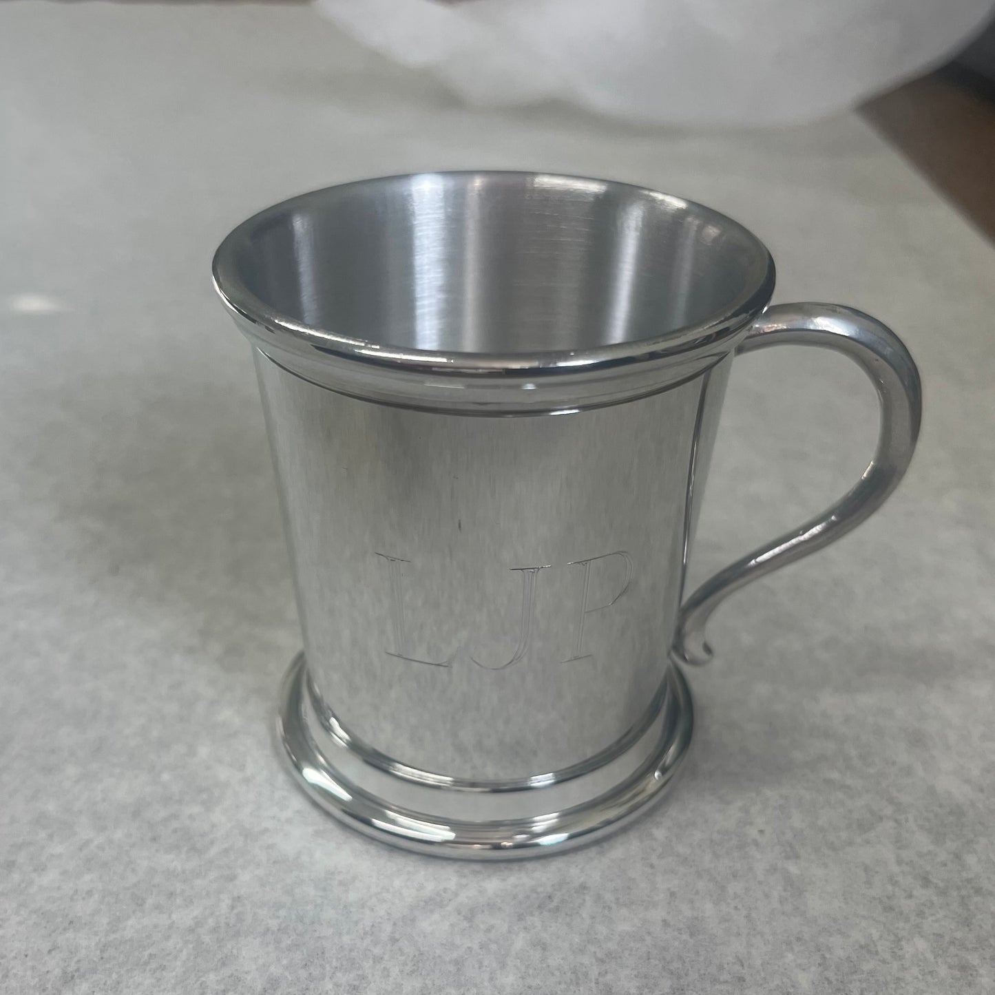 Baby Cup | Virginia Baby Cup with Handle | 5 oz. | Solid Pewter | Made in USA | Studio Burke DC