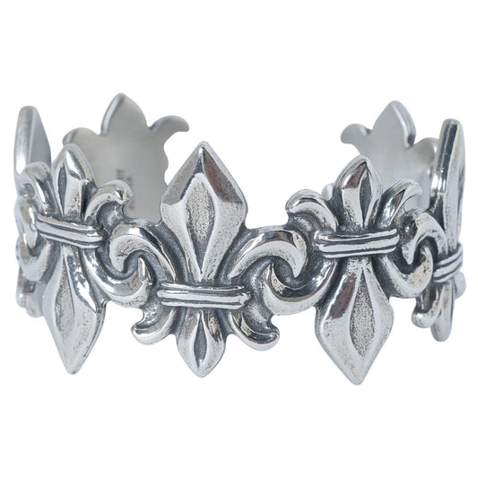 Fleur de Lis Cuff Bracelet | Solid Pewter | Made in USA