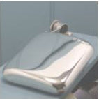 Pewter Flask | 6 Oz | Rounded Top | Hallmarked, Solid Pewter Hip Flask | Captive Top | Made in Sheffield, England