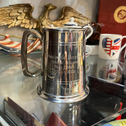 Potomac  | Hand Engraved Solid Pewter Tankard | Potomac | Crest and 4 Lines of Hand Engraving | Patriotic Gift Wrap