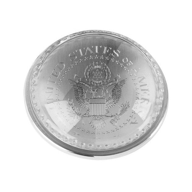 Purchase Order: Salisbury Pewter | Great Seal Paperweight | Glass and Engraved Pewter | IAPWE