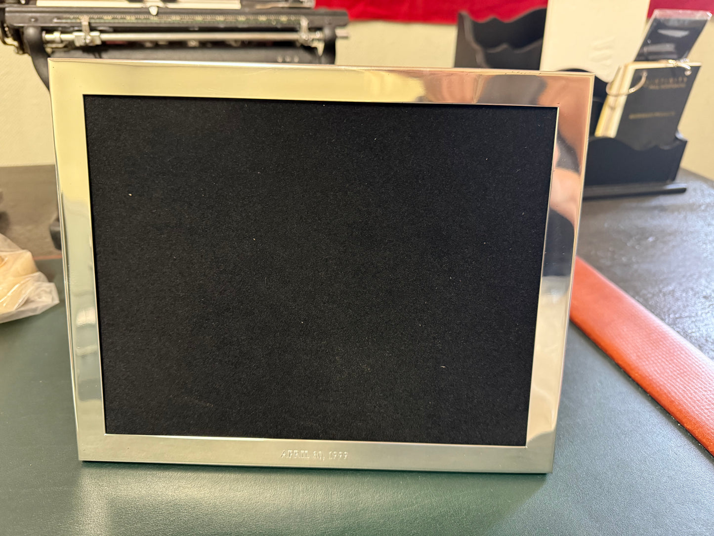 Gift: FAPE 2026 | Pewter Frame | 8 by 10 inches | Classic Picture Frame | Thin Border Frame | Made in USA | Hand Engraved
