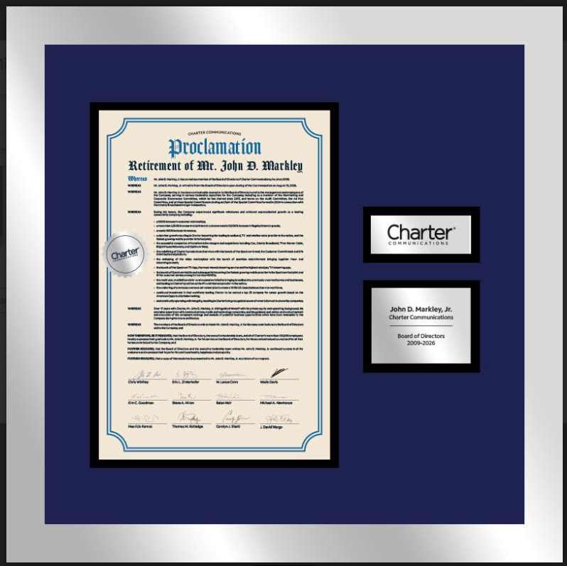 September 2026 | Bespoke Framed Award / Proclamation