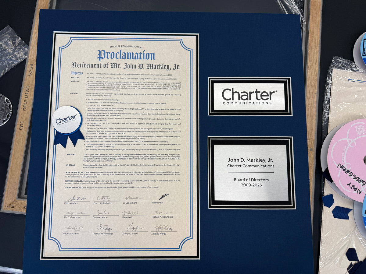 September 2026 | Bespoke Framed Award / Proclamation