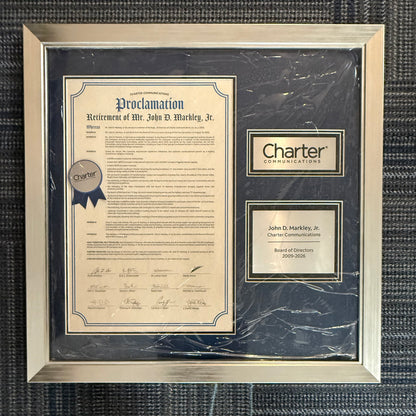 September 2026 | Bespoke Framed Award / Proclamation