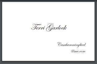 Proof: Garlock | Bespoke Stationery | LADIES CALLING CARD and MEDIUM CORRESPONDENCE CARD SET | Hand Engraved