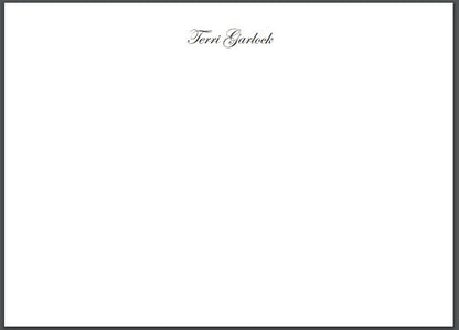 Proof: Garlock | Bespoke Stationery | LADIES CALLING CARD and MEDIUM CORRESPONDENCE CARD SET | Hand Engraved